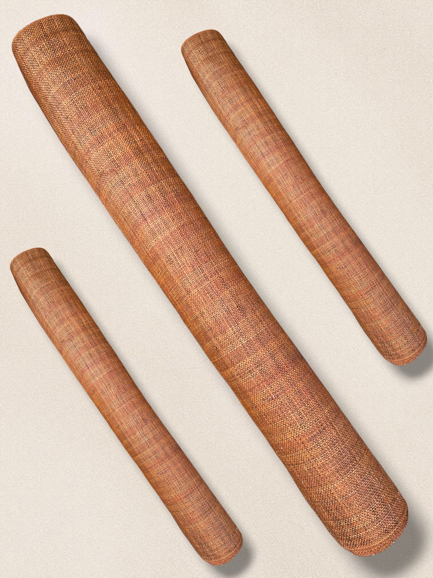 Rustic Copper Raffia Fabric Roll