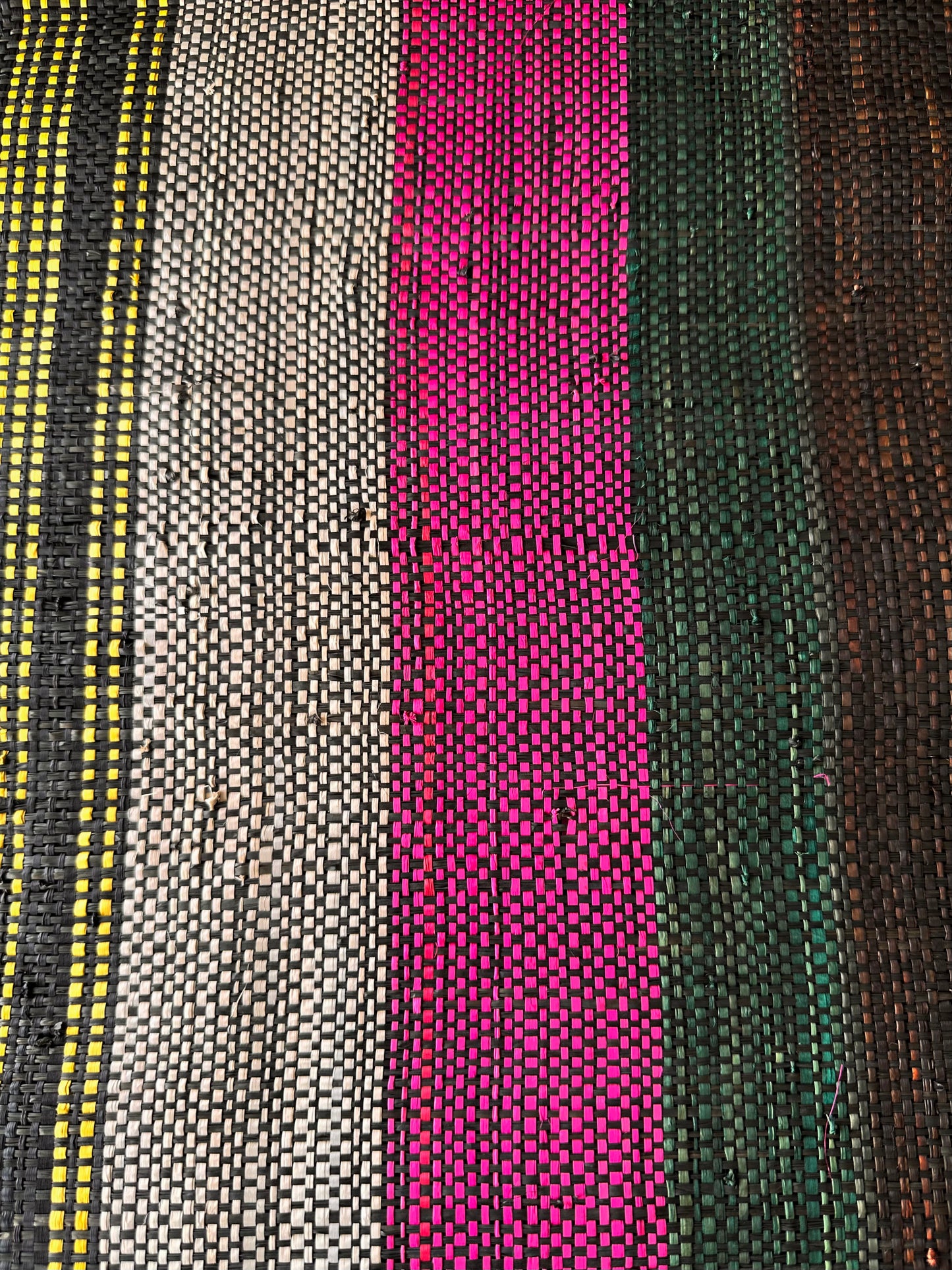 Multi-Stripe Raffia Fabric Roll