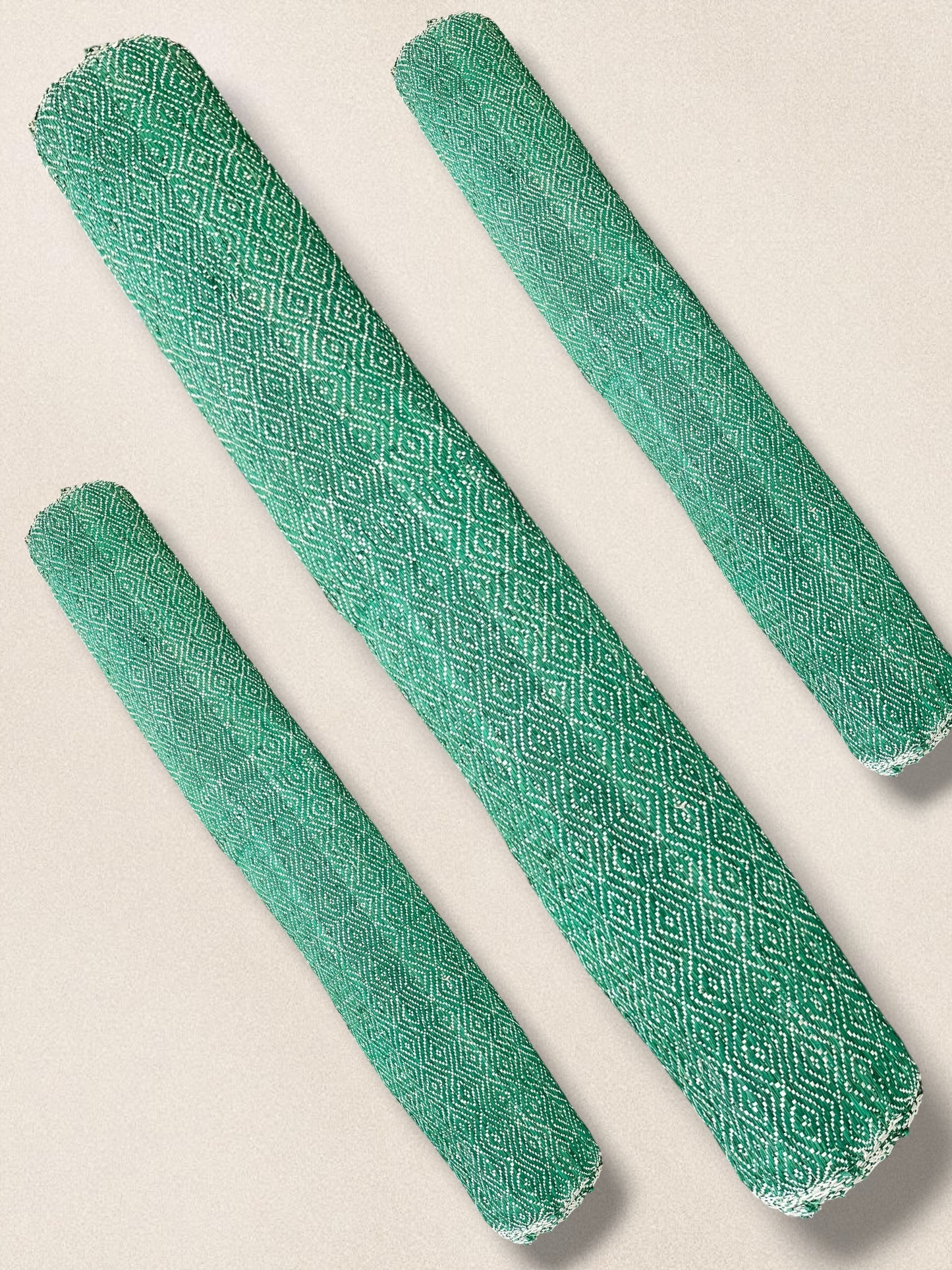 Green Diamond Raffia Fabric Roll