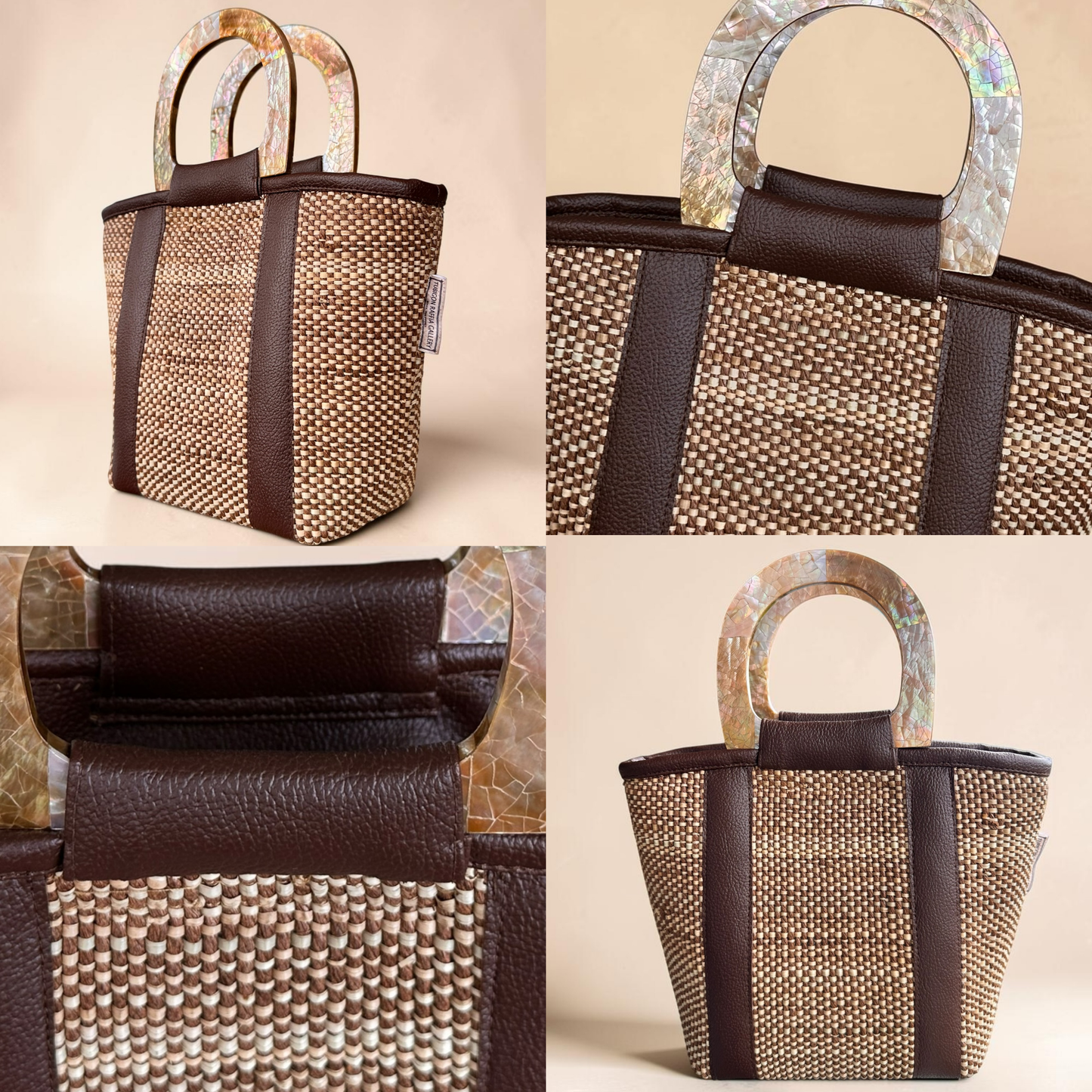 Espresso Earth Handbag (Brown Lip Shell)