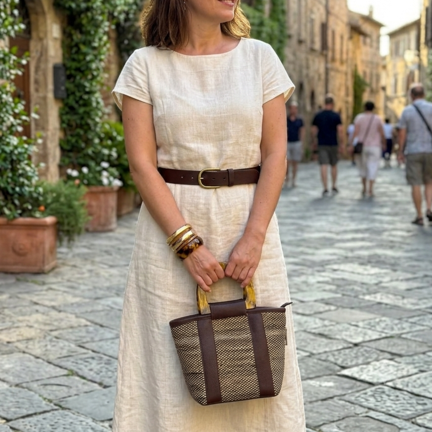 Dark Espresso Handbag (Brown Tab Shell)