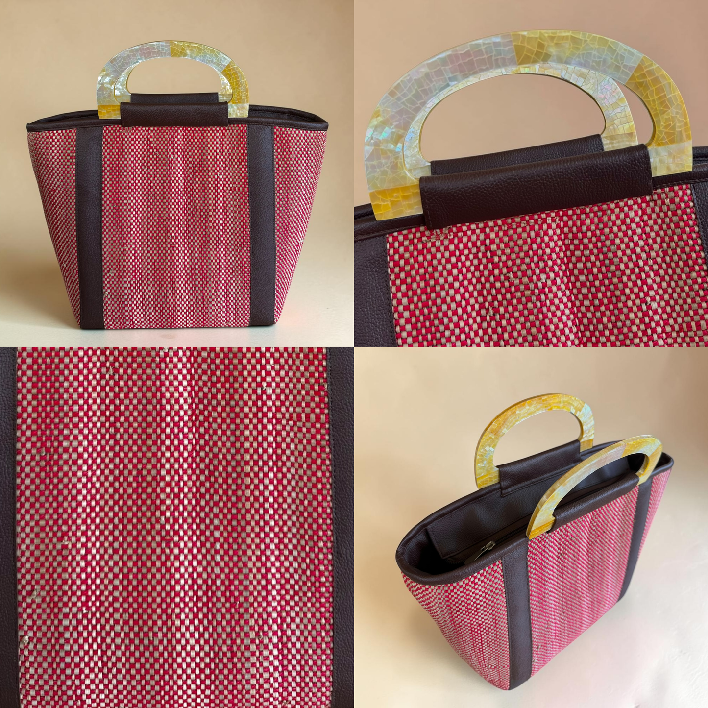 Ruby Earth Tote V1 (Mother of Pearl Handle)