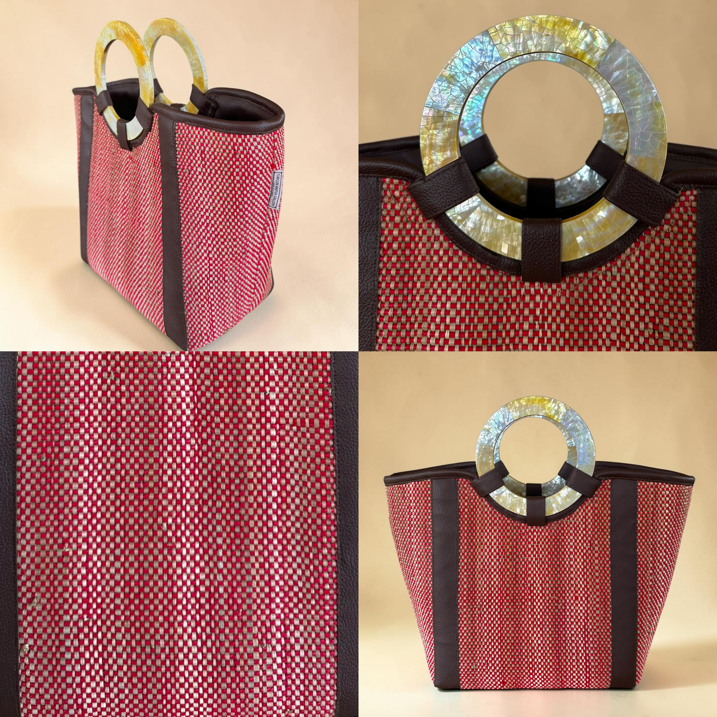Ruby Earth Tote V2 (Mother of Pearl Handle)