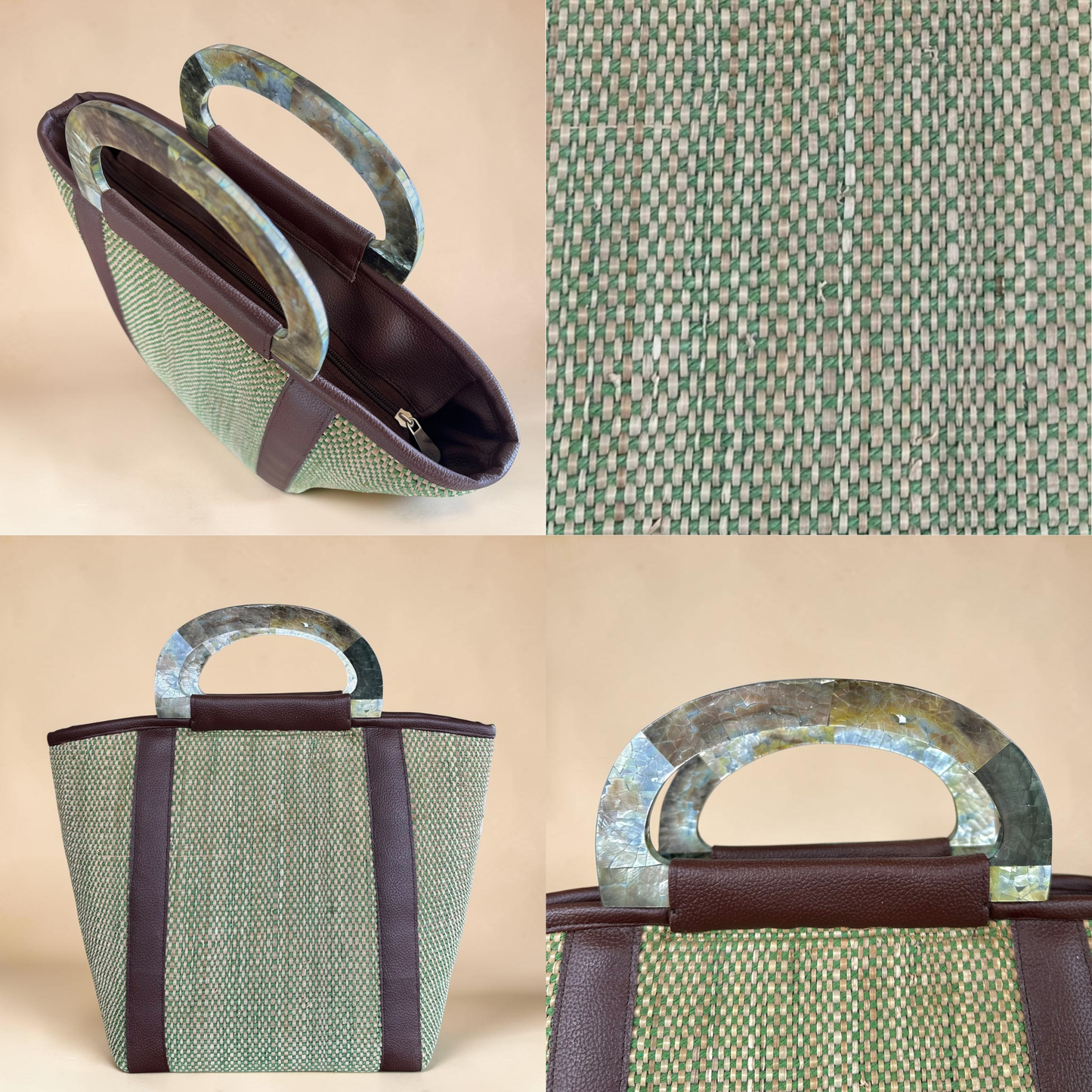 Olive Earth Tote V1 (Black Lip Shell)