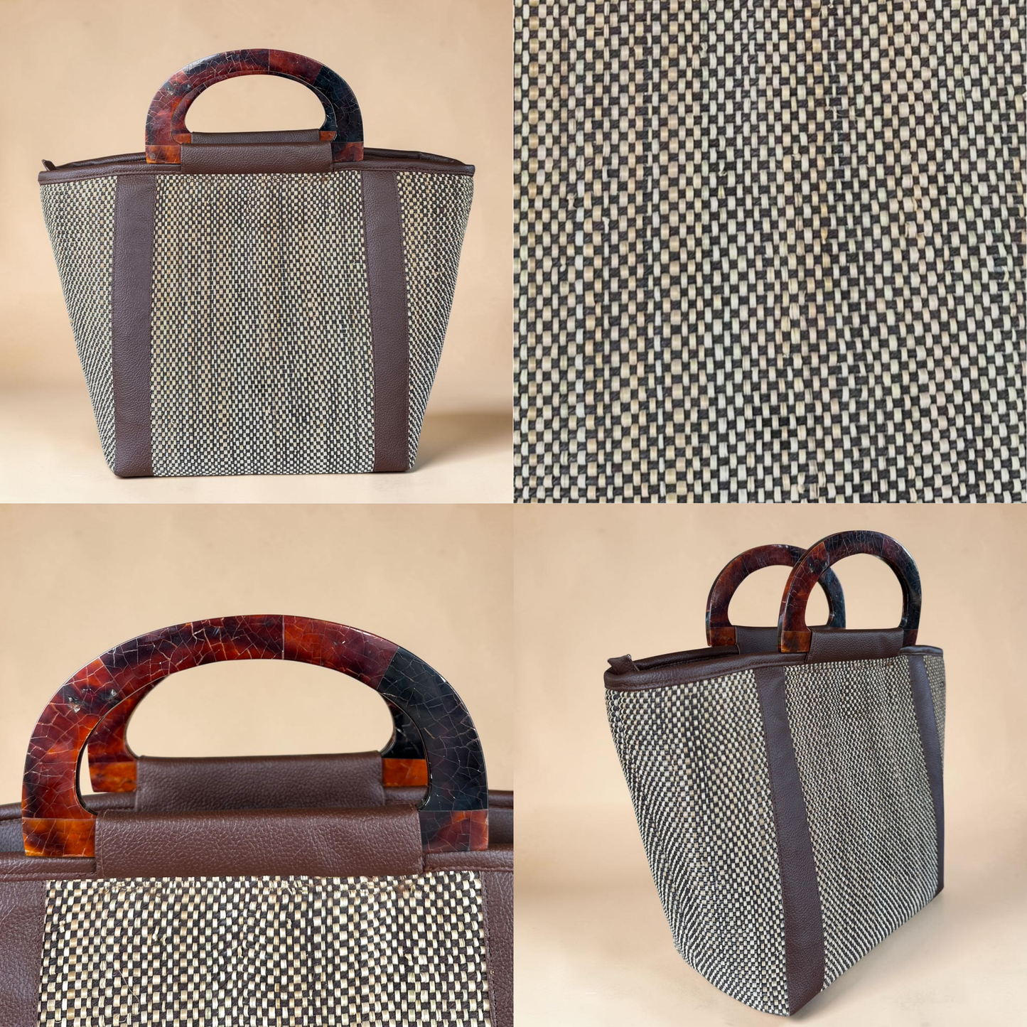 Dark Espresso Tote V1 (Black Tab Handle)
