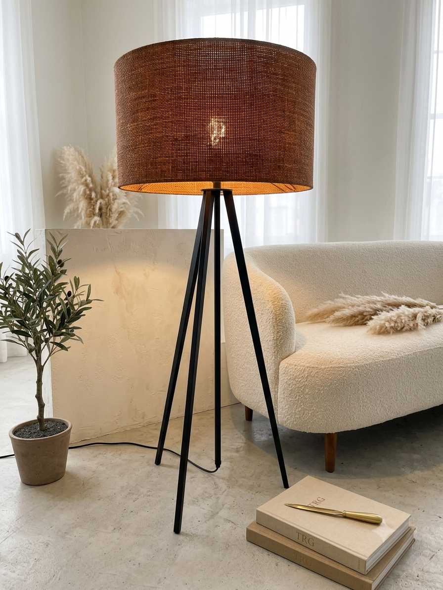 Rustic Copper Raffia Fabric Roll