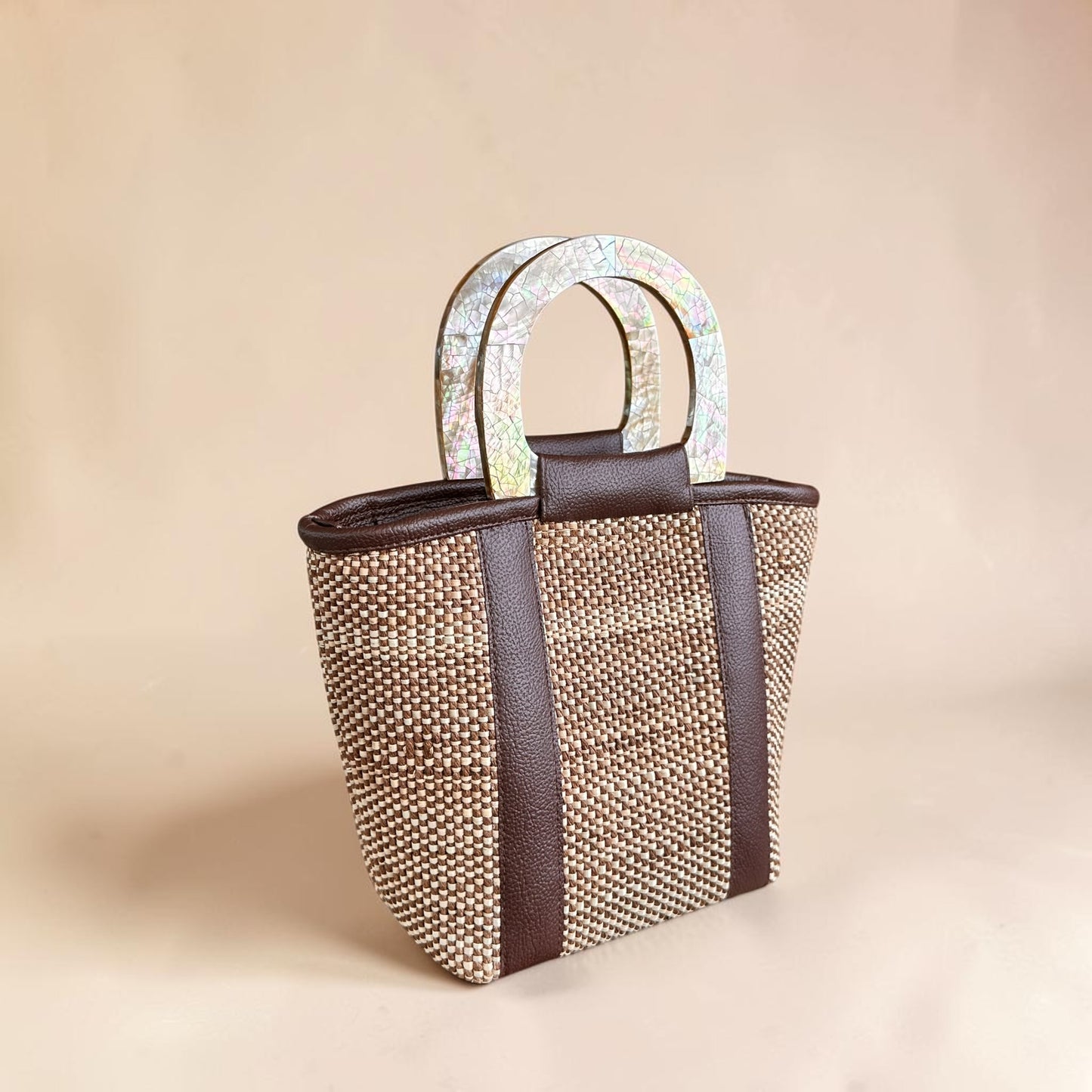 Espresso Earth Handbag (Brown Lip Shell)