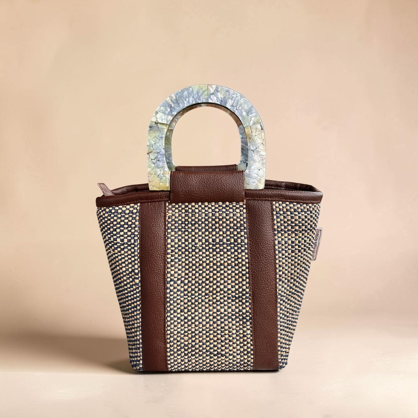 Sapphire Navy Handbag (Black Lip Shell)