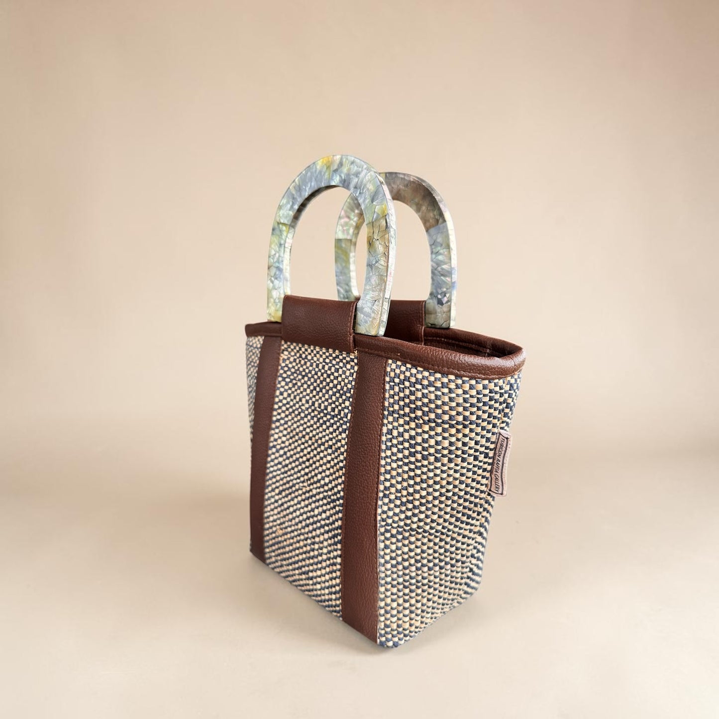Sapphire Navy Handbag (Black Lip Shell)