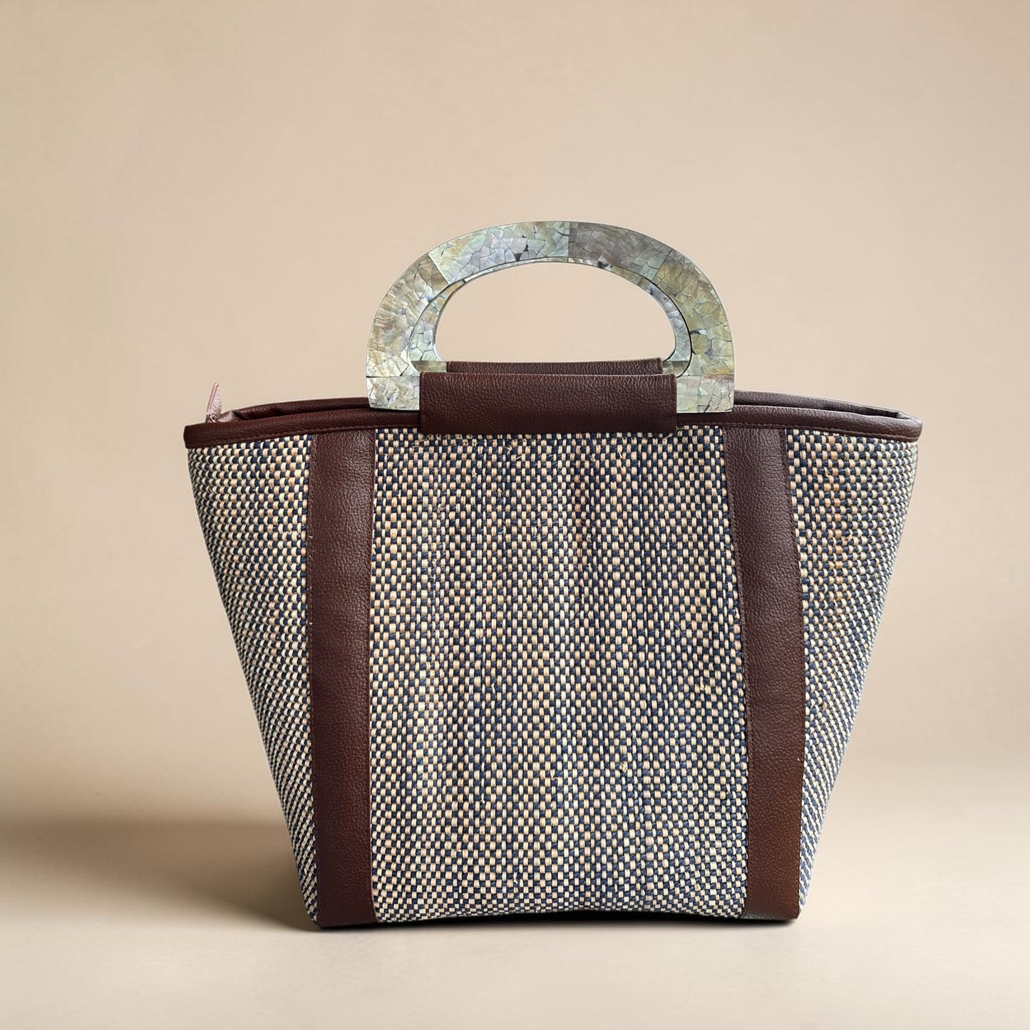 Sapphire Navy Tote (Black Lip Shell)