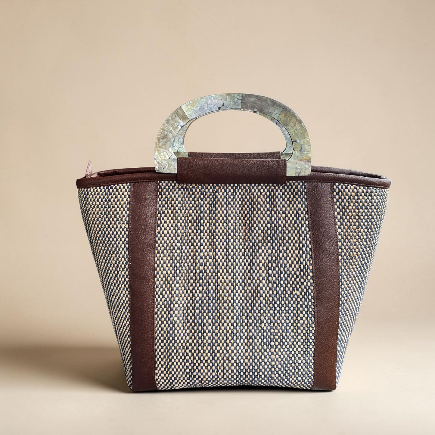 Sapphire Navy Tote (Black Lip Shell)