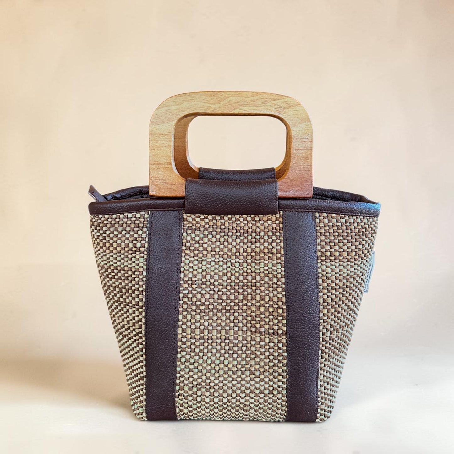 Espresso Earth Handbag (Wooden Handle)