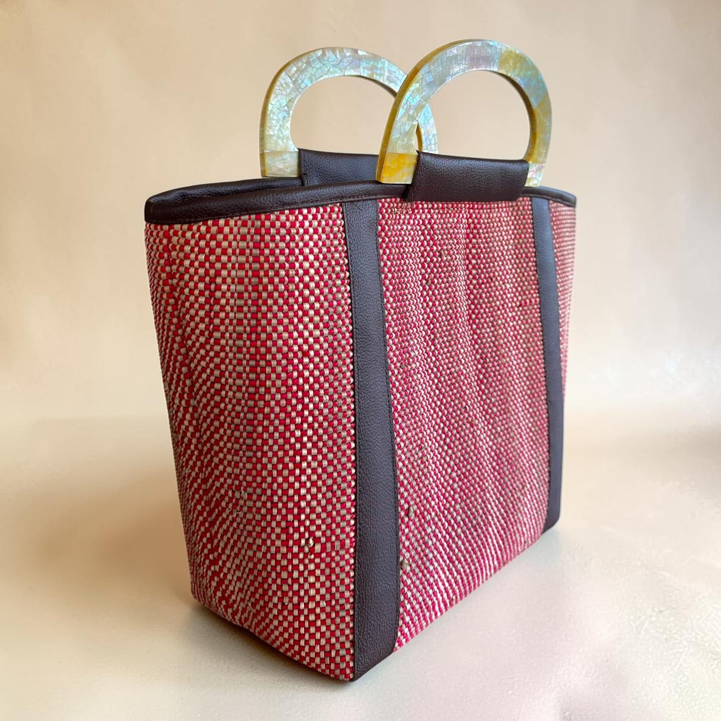 Ruby Earth Tote V1 (Mother of Pearl Handle)