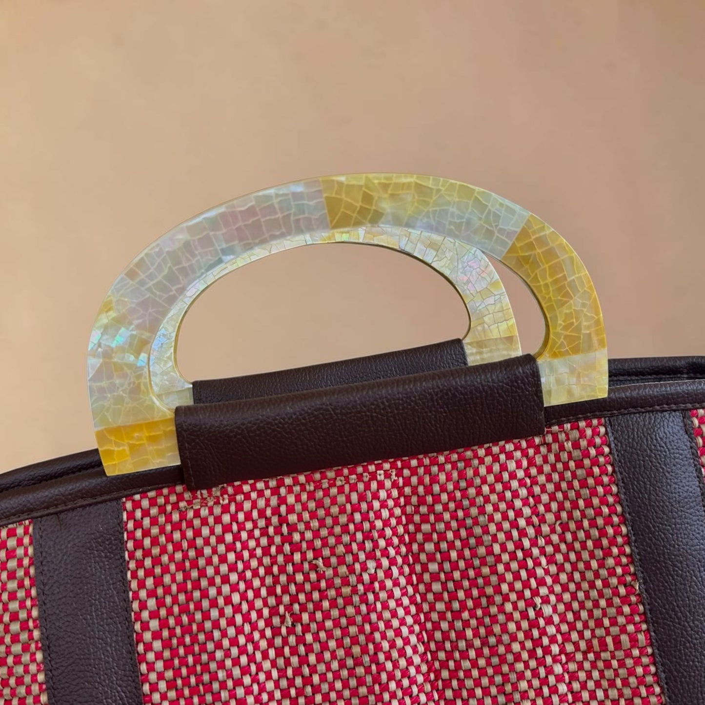 Ruby Earth Tote V1 (Mother of Pearl Handle)