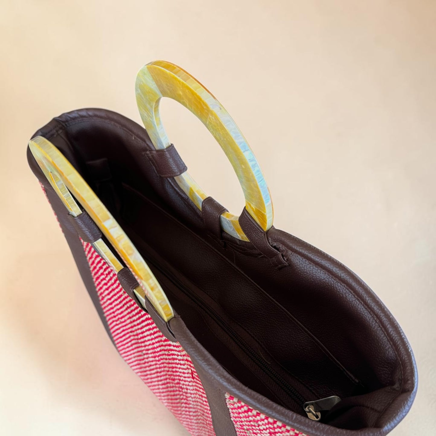 Ruby Earth Tote V2 (Mother of Pearl Handle)
