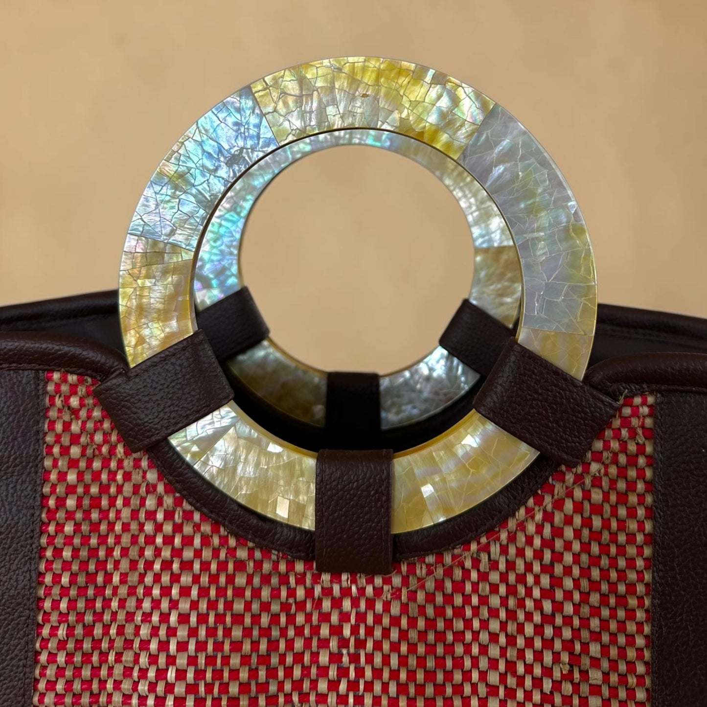 Ruby Earth Tote V2 (Mother of Pearl Handle)