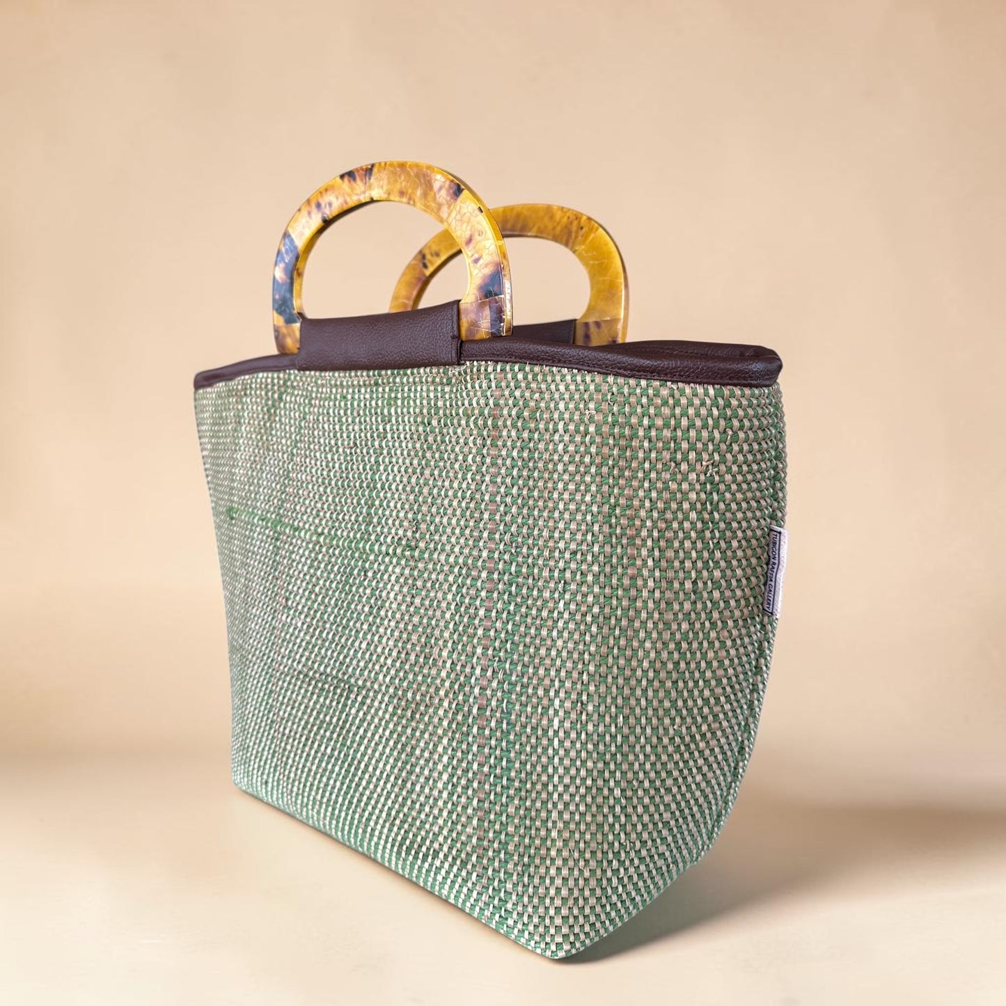 Olive Earth Tote V3 (Brown Tab Handle)