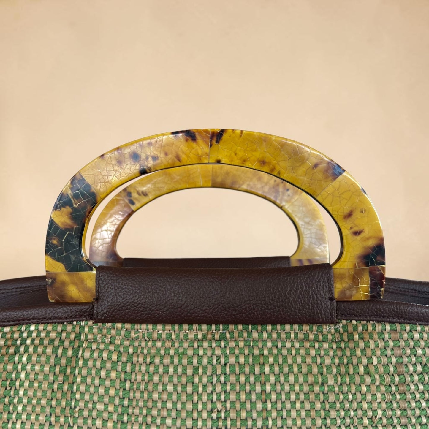 Olive Earth Tote V3 (Brown Tab Handle)