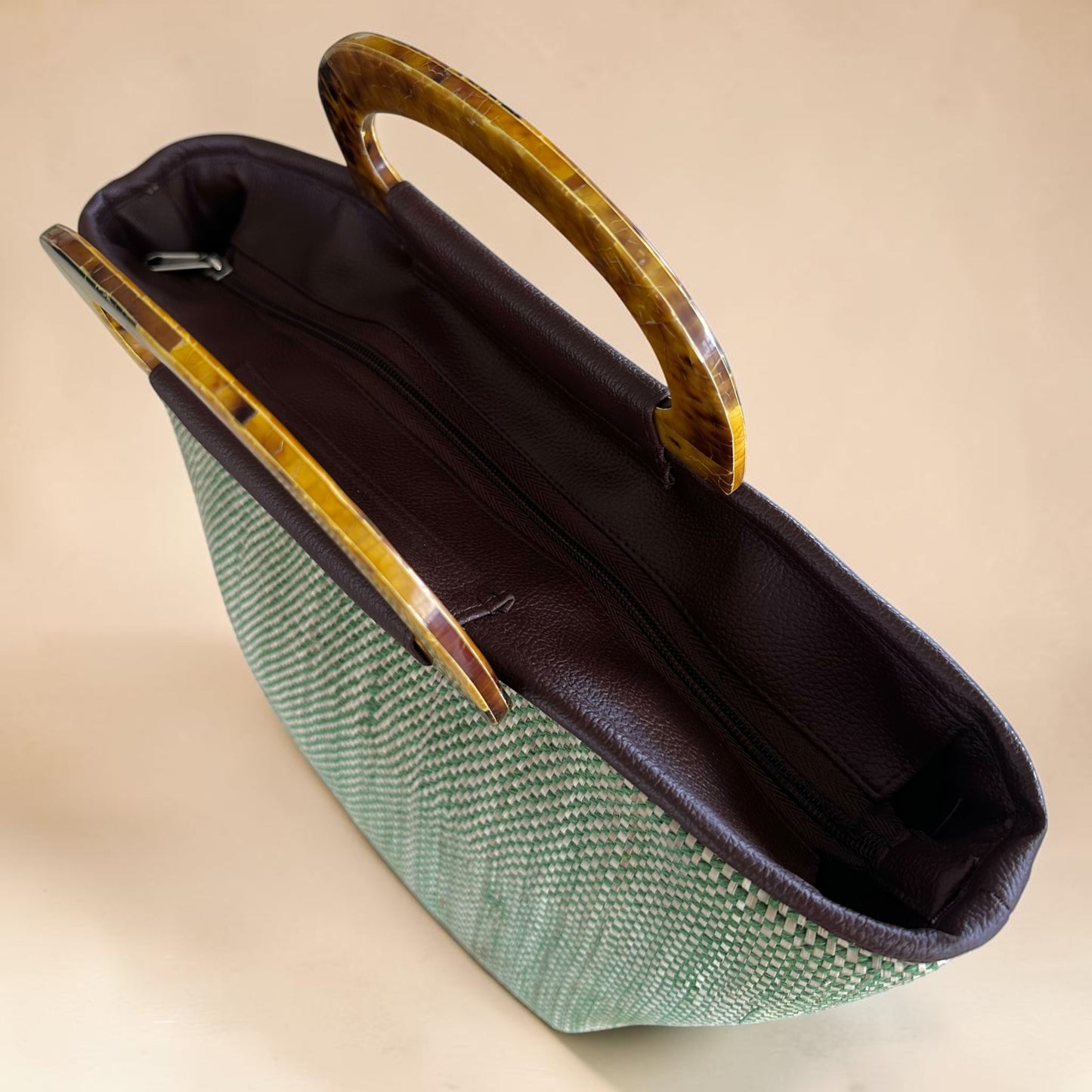 Olive Earth Tote V3 (Brown Tab Handle)