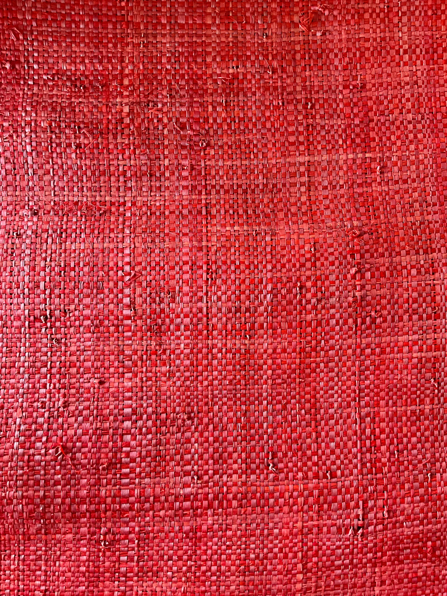 Crimson Red Raffia Fabric Roll
