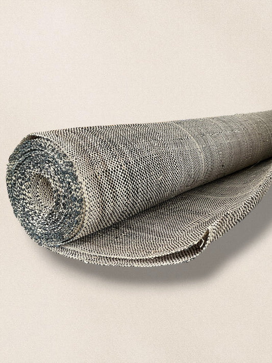 Classic B and W Monochrome Raffia Fabric Roll