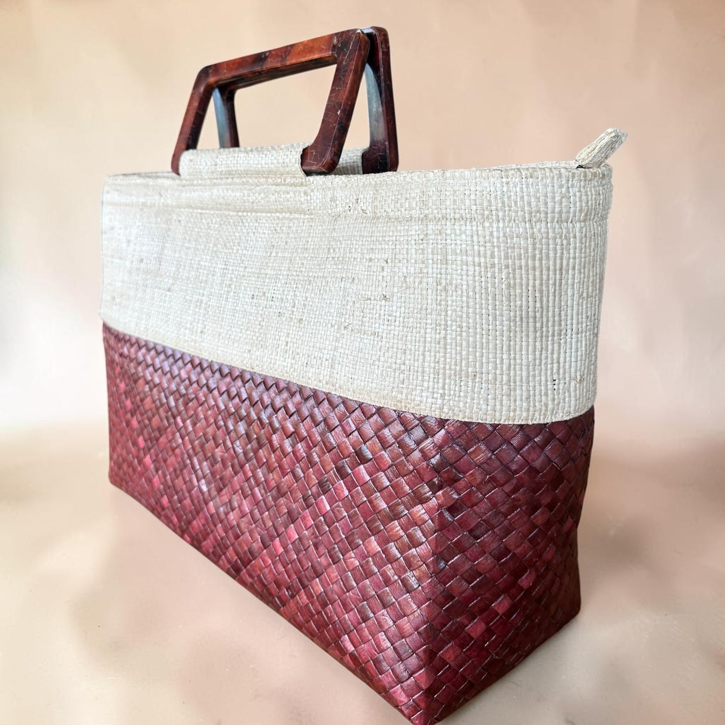 Burgundy Horizon Tote