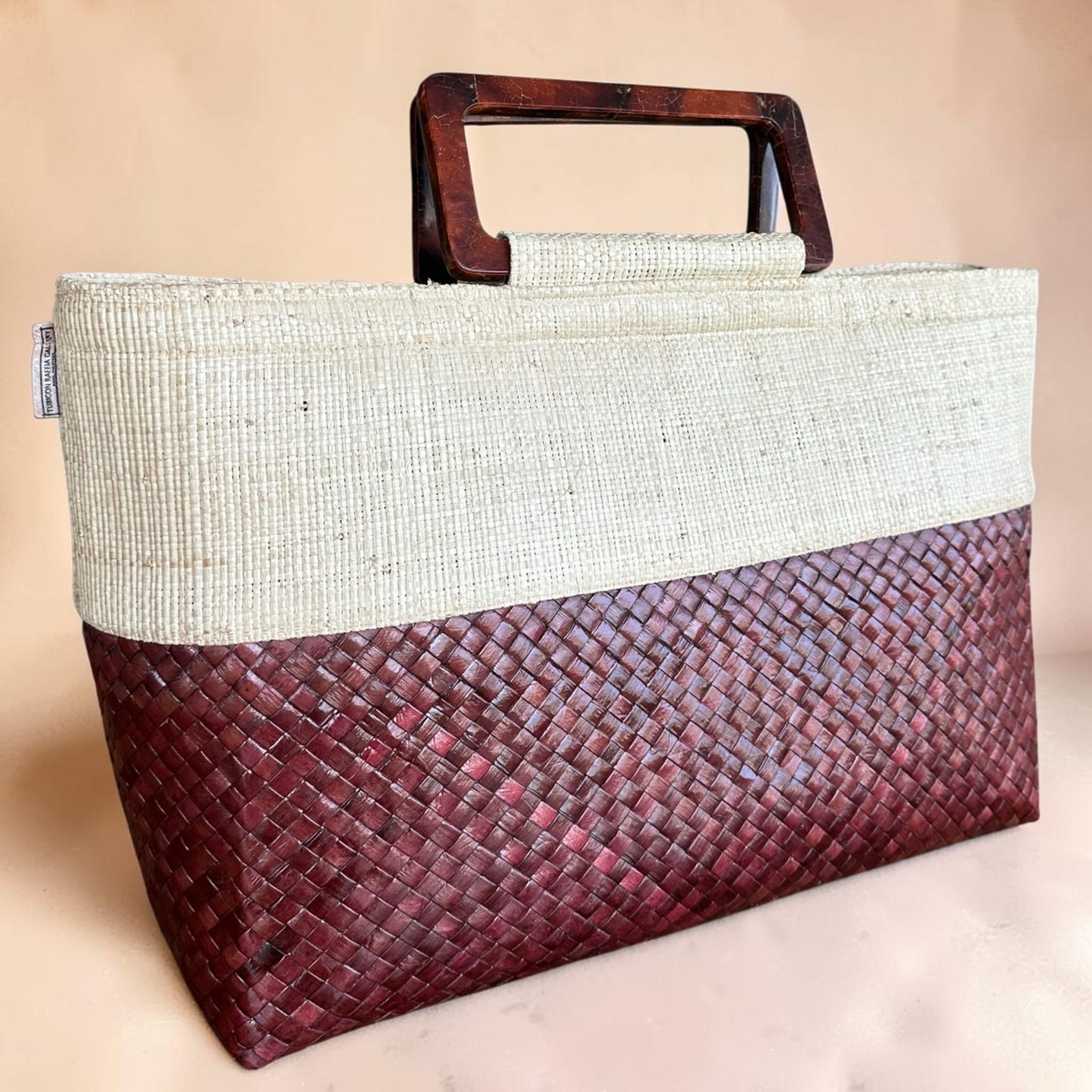 Burgundy Horizon Tote