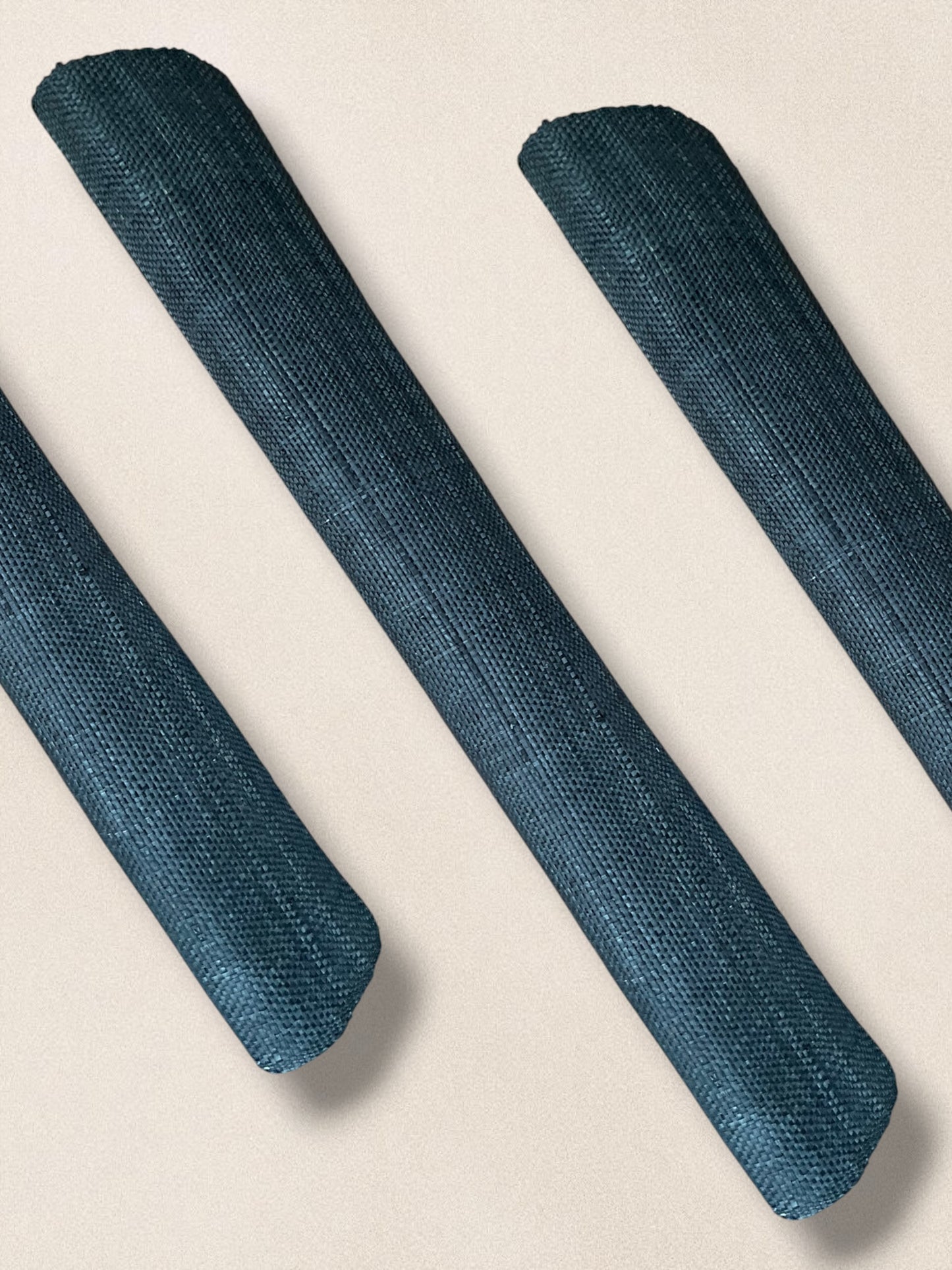 Charcoal Black Raffia Fabric Roll