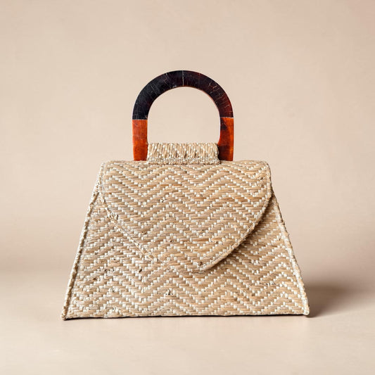 Tidal Wave Mini A-Line Raffia Handbag