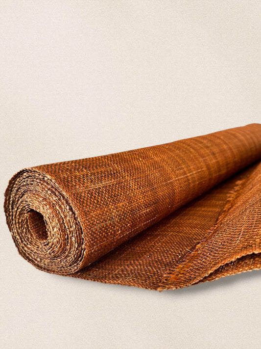 Rustic Copper Raffia Fabric Roll