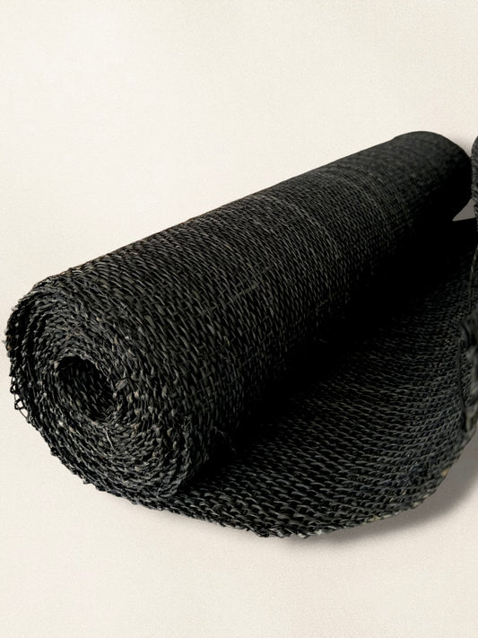 Binolyo Hand-Rolled Raffia Fabric Roll (Premium Black)