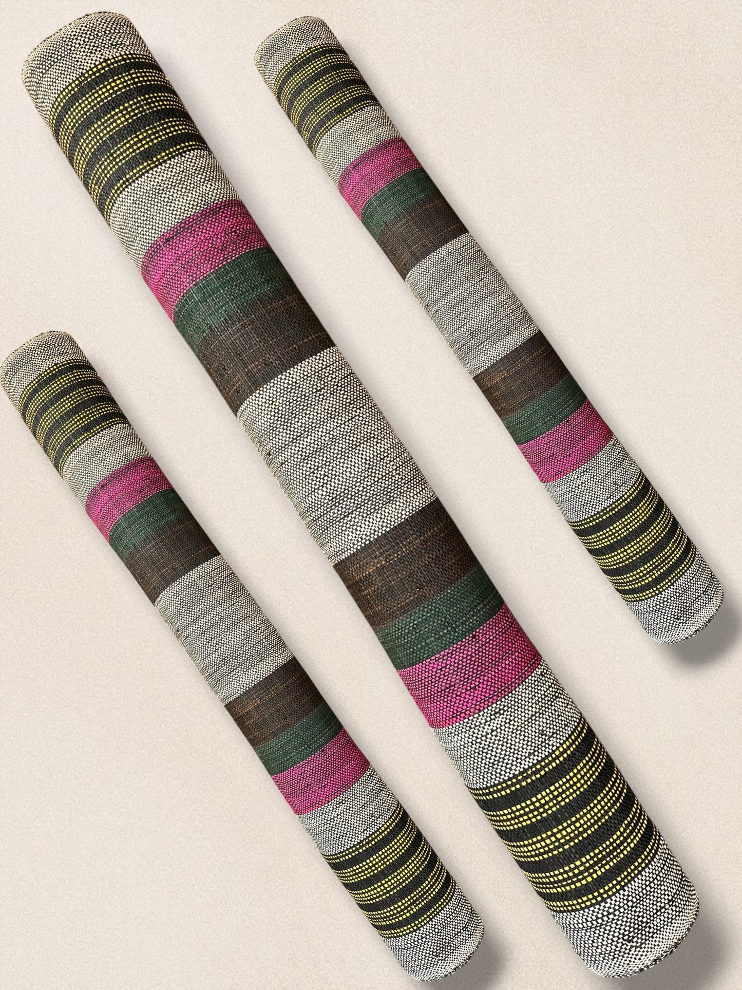 Multi-Stripe Raffia Fabric Roll