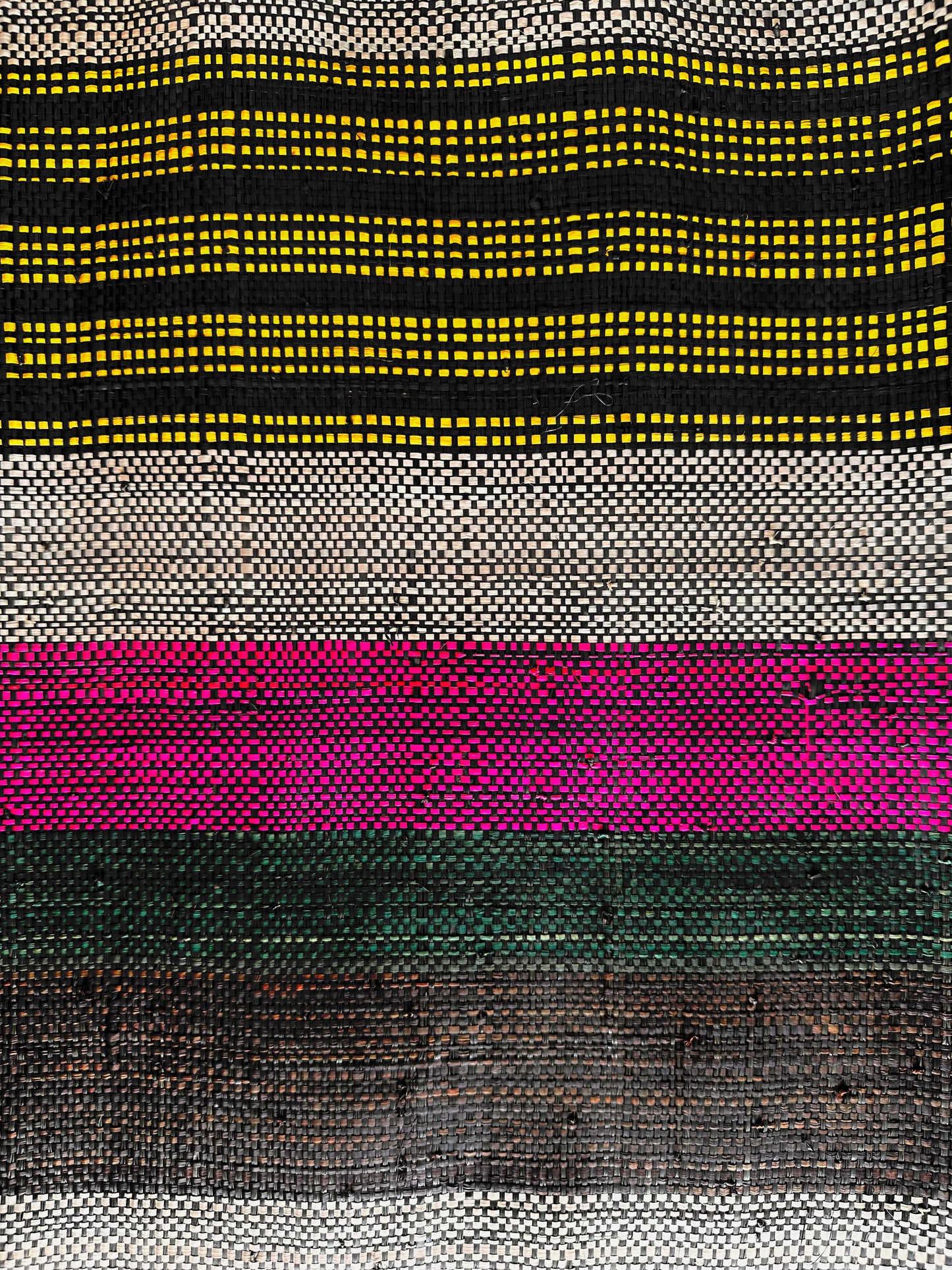 Multi-Stripe Raffia Fabric Roll