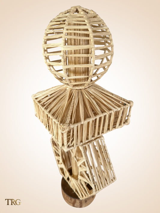 Kaleido Raffia Sculpture - Interactive Geometric Art